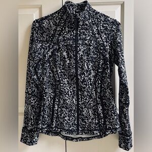 🍒LULULEMON Classic DEFINE JACKET sz 12 CHIRASU Black White ~ VHTF PATTERN!!